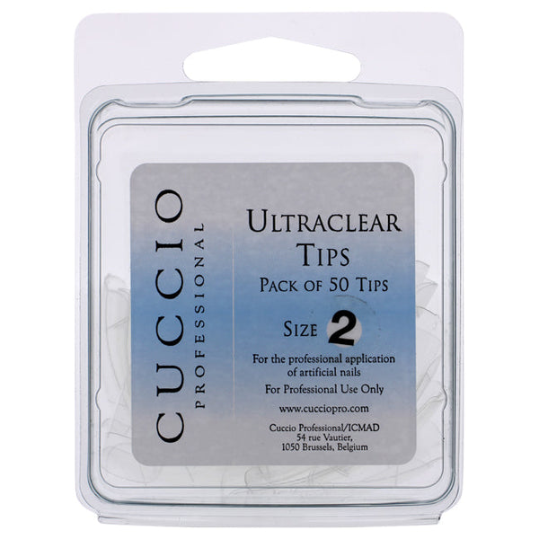 Cuccio Pro Ultraclear Tips - 2 by Cuccio Pro for Women - 50 Pc Acrylic Nails