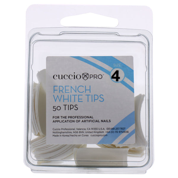 Cuccio Pro French White Tips - 4 by Cuccio Pro for Women - 50 Pc Acrylic Nails