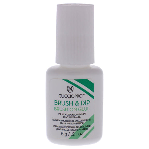 Cuccio Pro Brush and Dip Brush-On Glue by Cuccio Pro for Women - 0.21 oz Nail Glue