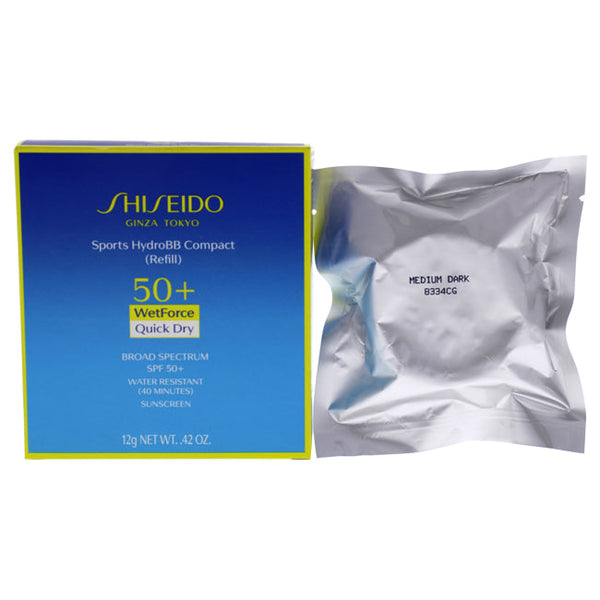 Shiseido Sports HydroBB Compact Refill SPF 50 - Medium Dark by Shiseido for Women - 0.42 oz Powder