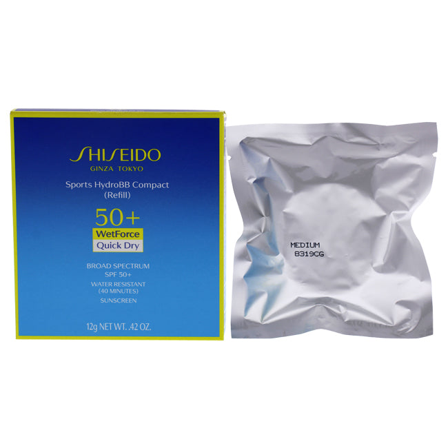 Shiseido Sports HydroBB Compact Refill SPF 50 - Medium by Shiseido for Women - 0.42 oz Powder