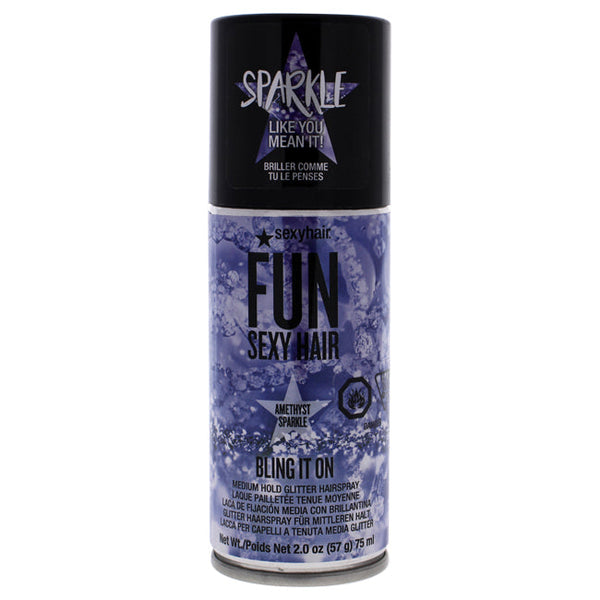 Sexy Hair Bling It On - Purple by Sexy Hair for Unisex - 2 oz Hairspray