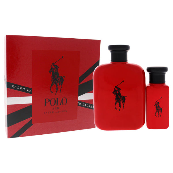 Ralph Lauren Polo Red by Ralph Lauren for Men - 2 Pc Gift Set 4.2oz EDT Spray, 1oz EDT Spray