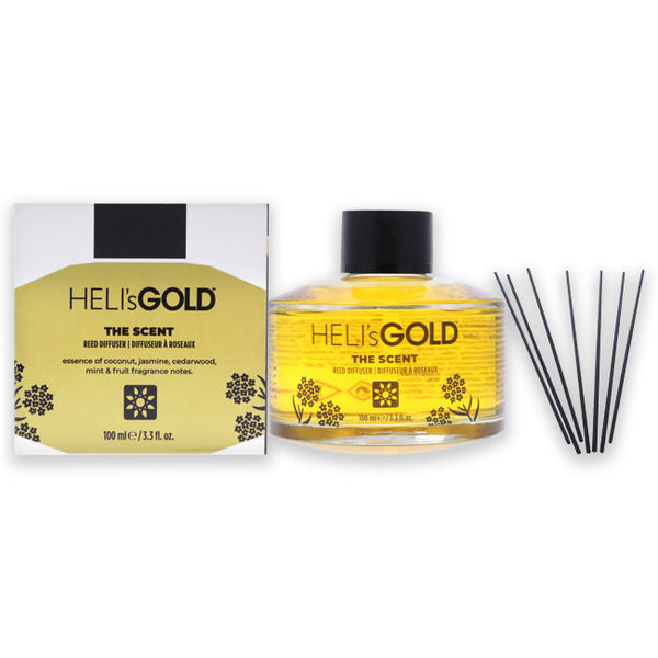 Helis Gold The Scent Reed Difuser Set by Helis Gold for Unisex - 2 Pc 3.3oz Diffuser, 7 Pc Fiber Stick