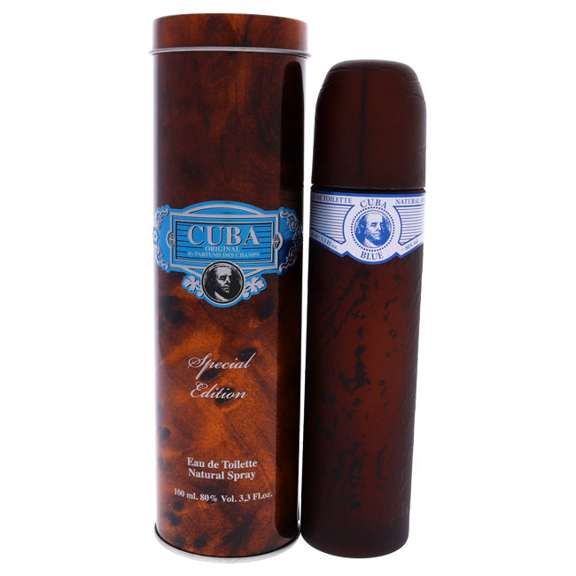 Cuba Cuba Blue Special Edition by Cuba for Men - 3.4 oz EDT Spray