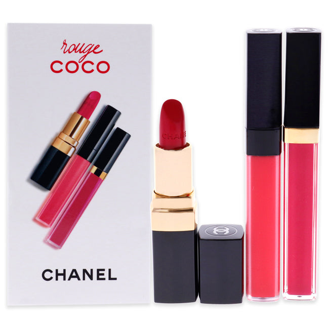Chanel Rouge Coco Set by Chanel for Women - 3 Pc Set 0.19oz Lip