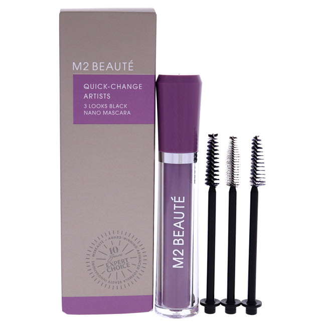 M2 Beaute 3 Looks Black Nano Mascara by M2 Beaute for Women - 0.2 oz Mascara