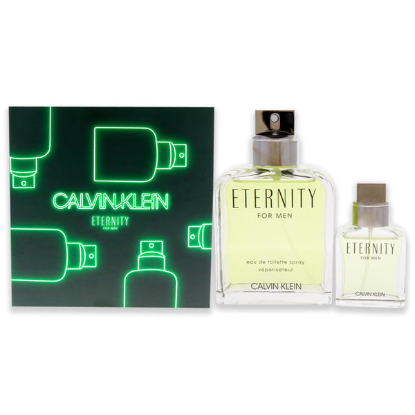 Calvin Klein Eternity by Calvin Klein for Men - 2 Pc Gift Set 6.7oz EDT Spray, 1oz EDT Spray