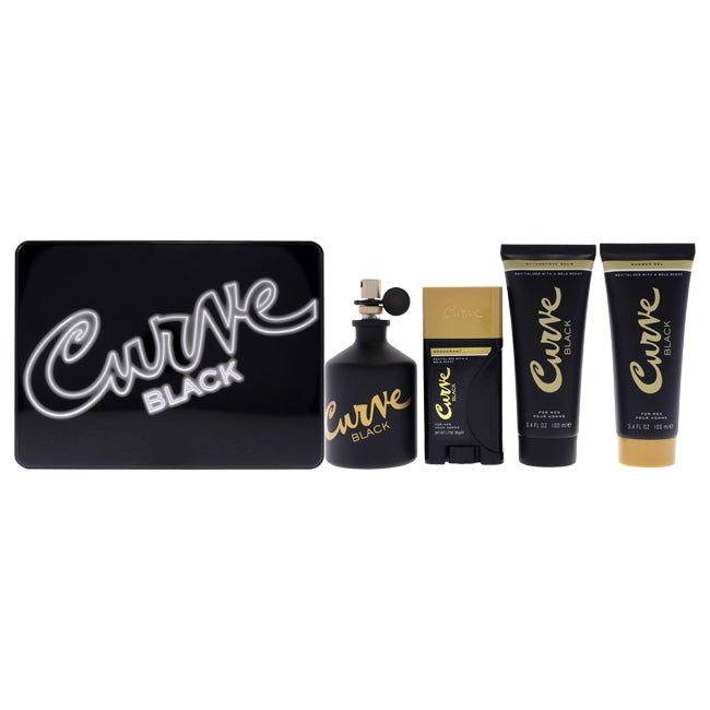 Liz Claiborne Curve Black by Liz Claiborne for Men - 4 Pc Gift Set 4.2oz EDC  Spray, 3.4oz After Shave Balm, 3.4oz Shower Gel, 1.7oz Deodrant Spray –  Fresh Beauty Co. USA