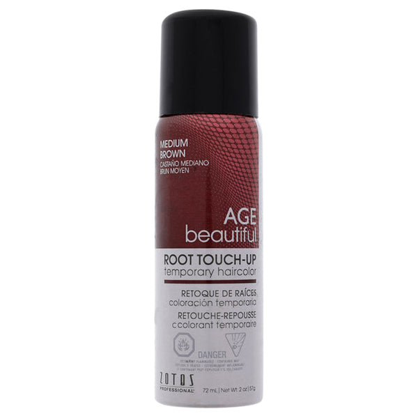 AGEbeautiful Root Touch Up Temporary Haircolor Spray - Medium Brown by AGEbeautiful for Unisex - 2 oz Hair Color