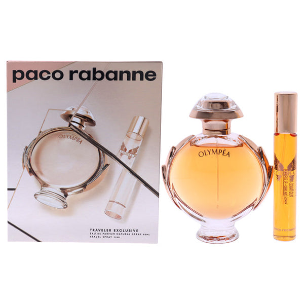 Paco Rabanne Olympea by Paco Rabanne for Women - 2 Pc Gift Set 2.7oz EDP Spray, 0.68oz EDP Travel Spray
