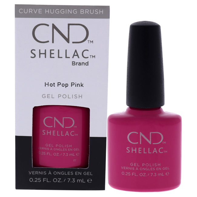 CND Shellac Nail Color - Hot Pop Pink by CND for Women - 0.25 oz Nail Polish