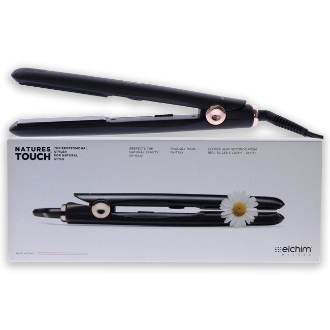 Elchim Natures Touch Flat Iron - 39 EL Black by Elchim for Unisex - 1 Inch Flat Iron