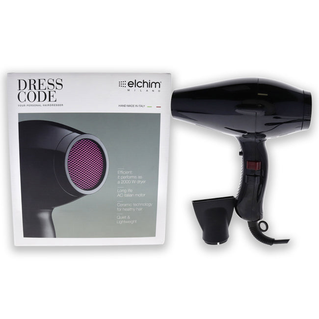 Elchim Dress Code - Black by Elchim for Unisex - 1 Pc Hair Dryer