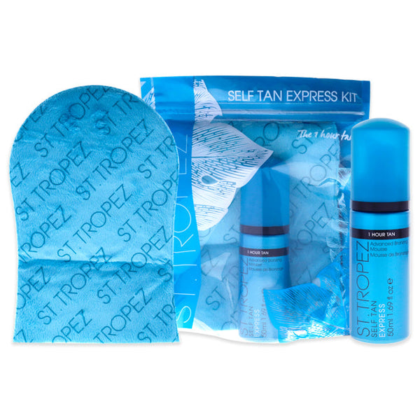 St. Tropez Self Tan Express Kit by St. Tropez for Unisex - 2 Pc 1.69oz Advance Bronzing Mousse, Velvet Luxe Applicator Mitt