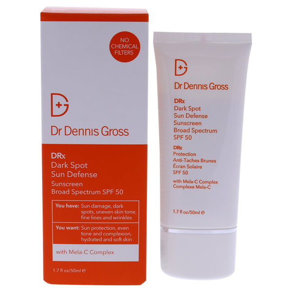 Dr Dennis Gross Dark Spot Sun Defense Sunscreen SPF 50 by Dr. Dennis Gross for Unisex - 1.7 oz Sunscreen