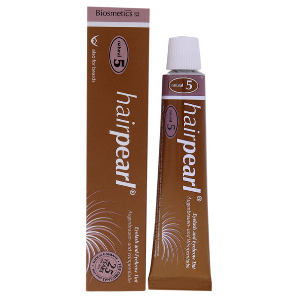 Hairpearl Eyelash and Eyebrow Tint - 5 Natural by Hairpearl for Unisex - 0.68 oz Hair Color