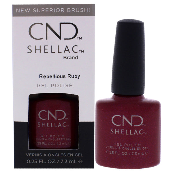 CND Shellac Nail Color - Rebellious Ruby by CND for Women - 0.25 oz Nail Polish