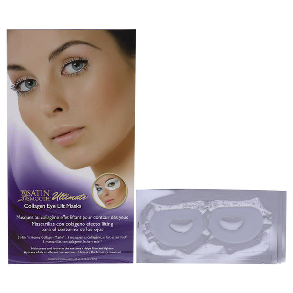 Satin Smooth Ultimate Collagen Eye Lift Mask by Satin Smooth for Women - 3 Pc Mask