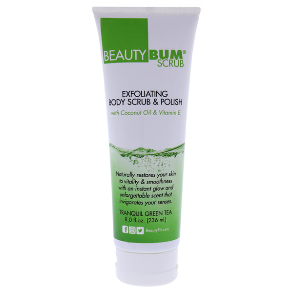 BeautyFit BeautyBum Scrub Exfoliating Body Scrub and Polish - Tranquil Green Tea by BeautyFit for Women - 8 oz Scrub