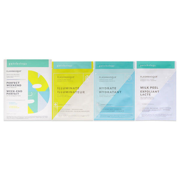 FlashMasque Sheet Mask Perfect Weekend Trio by Patchology for Women - 3 Pc Mask