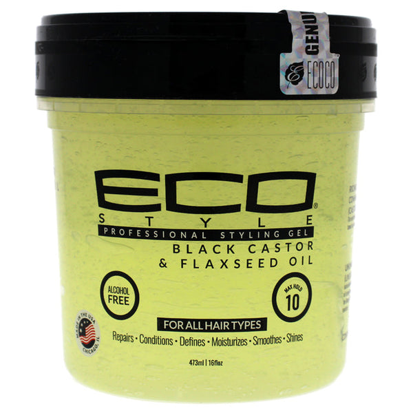 Ecoco Eco Style Gel - Black Castor Flaxseed Oil by Ecoco for Unisex - 16 oz Gel