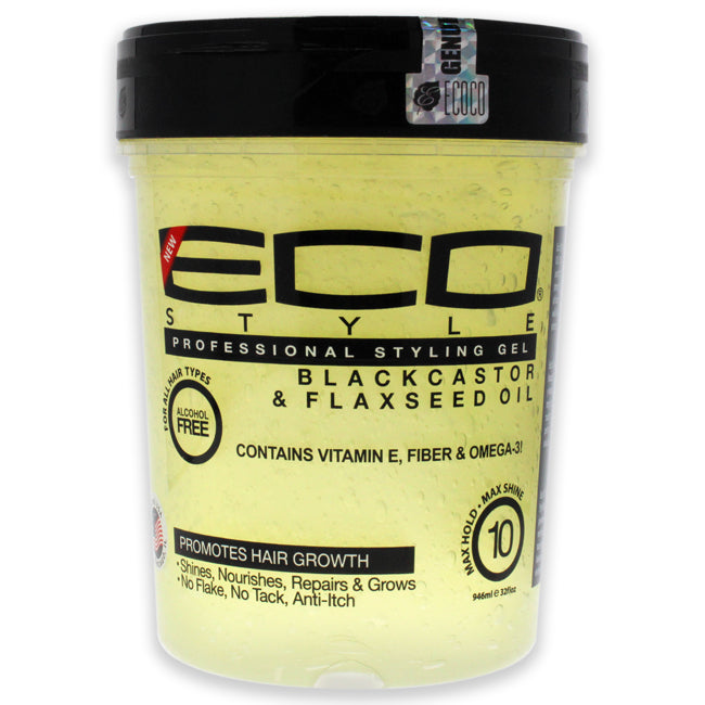 Ecoco Eco Style Gel - Black Castor Flaxseed Oil by Ecoco for Unisex - 32 oz Gel