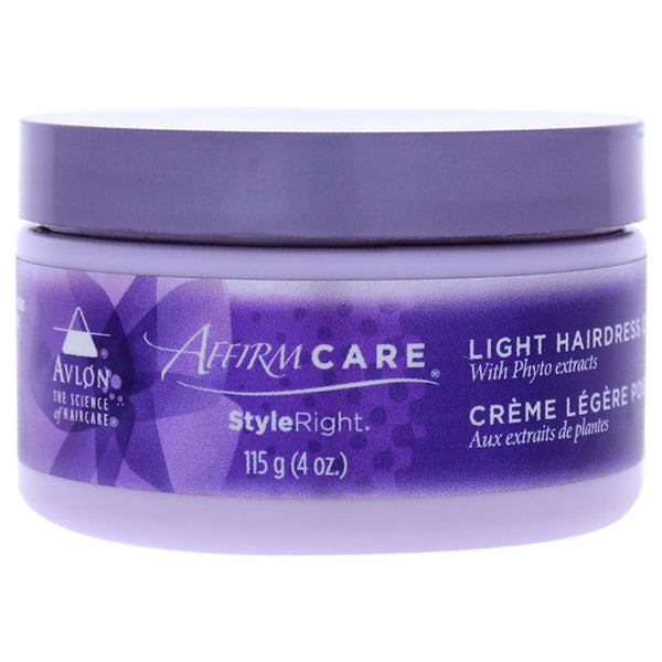 Avlon Affirm StyleRight Light Hairdress Creme by Avlon for Unisex - 4 oz Cream