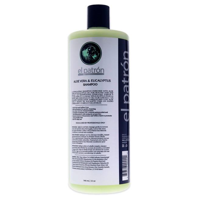 El Patron Aloe Vera and Eucalyptus Shampoo by El Patron for Men - 32 oz Shampoo