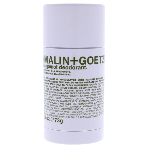 MALIN+GOETZ Bergamot Deodorant by Malin + Goetz for Unisex - 2.6 oz Deodorant