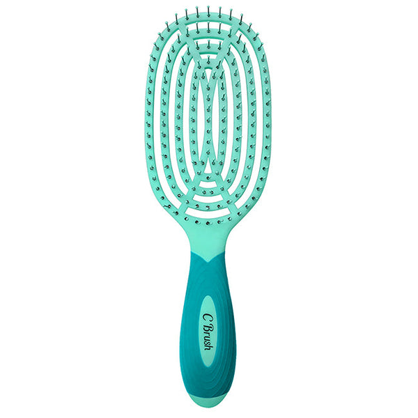 NuWay 4Hair Circular Venting Detangling C Brush - Aqua by NuWay 4Hair for Unisex - 1 Pc Hair Brush