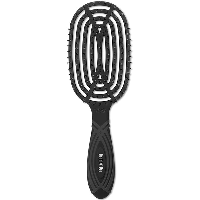 NuWay 4Hair Circular Venting Detangling Double C Brush - Black by NuWay 4Hair for Unisex - 1 Pc Hair Brush