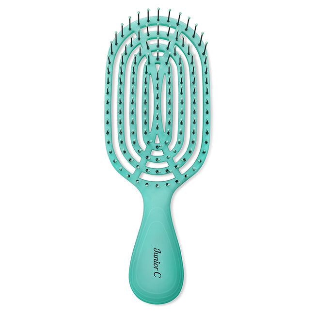 NuWay 4Hair Circular Venting Detangling Junior C Brush - Aqua by NuWay 4Hair for Unisex - 1 Pc Hair Brush