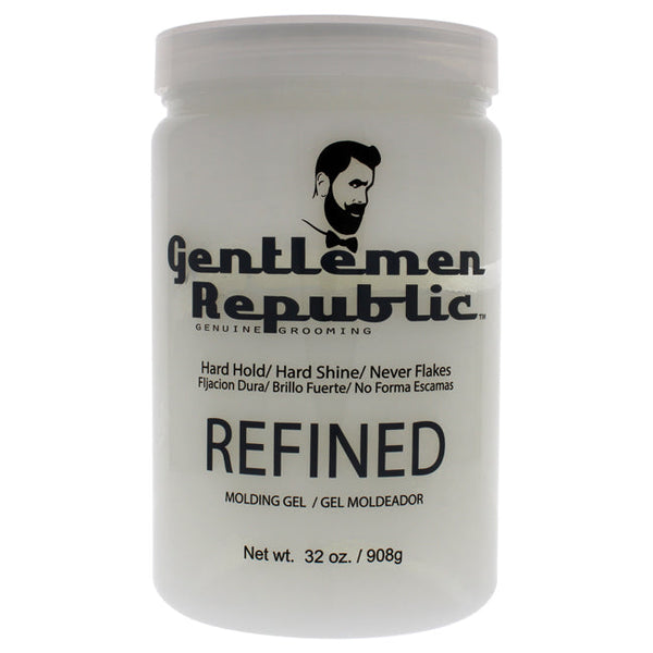 Gentlemen Republic Refined Gel - Hard Hold and Hard Shine by Gentlemen Republic for Men - 32 oz Gel