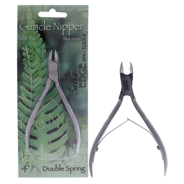 Satin Edge Cuticle Nipper Double Spring - Half Jaw by Satin Edge for Unisex - 4 Inch Nippers