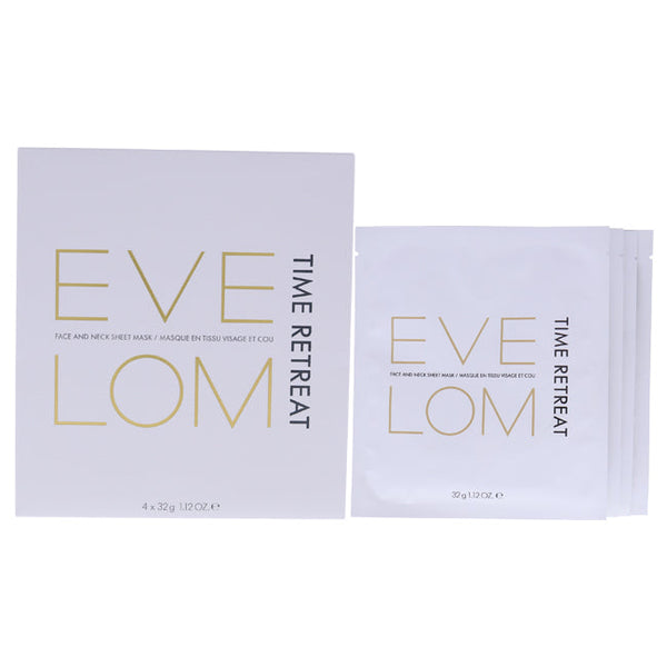 Eve Lom Time Retreat Face And Neck Sheet Mask by Eve Lom for Unisex - 4 Pc Mask
