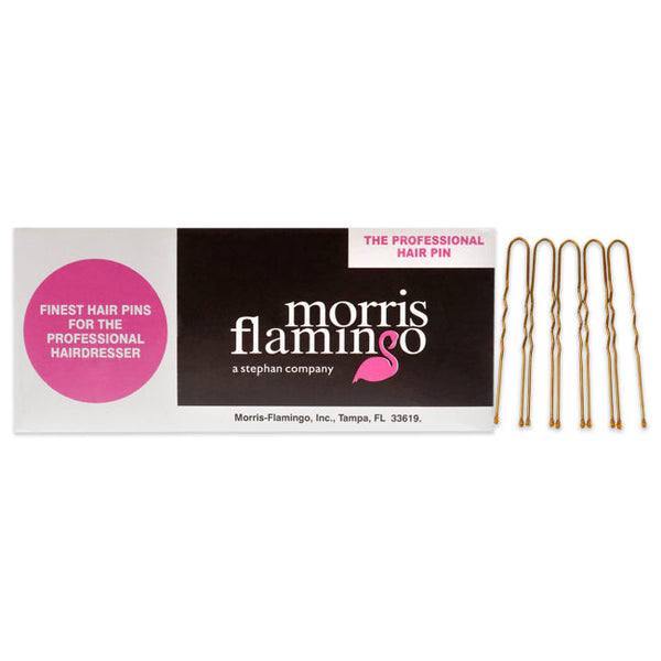 Morris Flamingo Crimped Ball Tipped Hair Pins - Brown by Morris Flamingo for Unisex - 1.75 Inch Hair Pin (1 Pound)