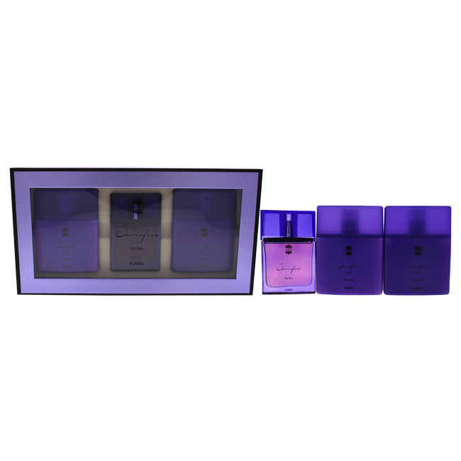 Ajmal Sacrifice by Ajmal for Women - 3 Pc Gift Set 1.7oz EDP Spray, 7.5oz Shower Gel, 7.5oz Body Lotion
