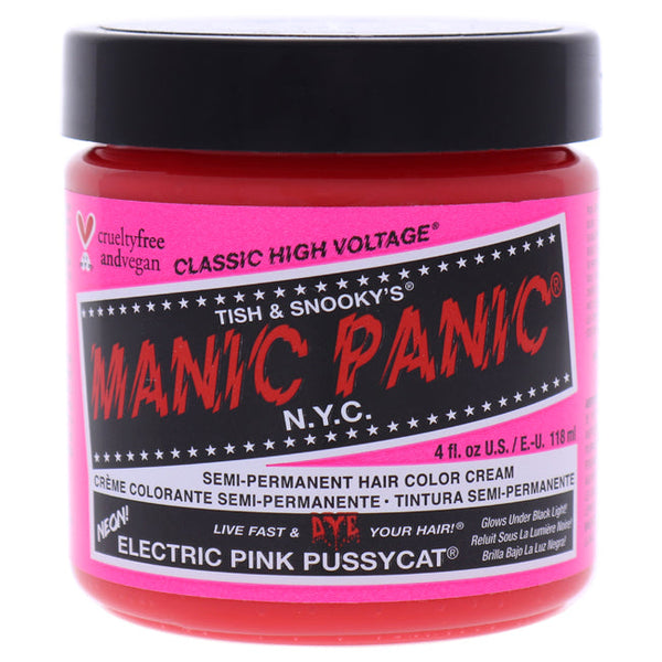 Manic Panic Classic High Voltage Hair Color - Electric Pink Pussycat by Manic Panic for Unisex - 4 oz Hair Color