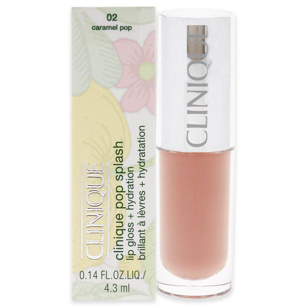 Clinique Pop Splash Lip Gloss Plus Hydration - 02 Caramel Pop by Clinique for Women - 0.14 oz Lip Gloss