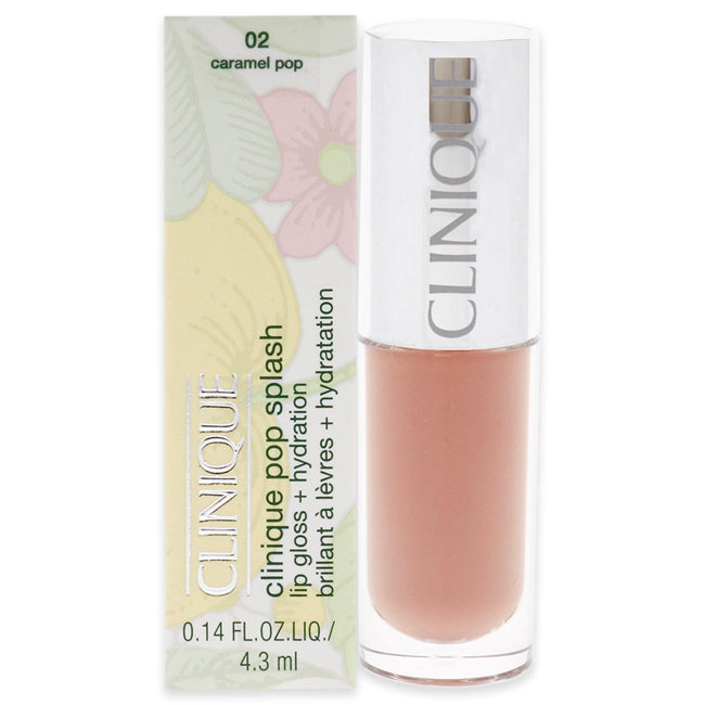 Clinique Pop Splash Lip Gloss Plus Hydration - 02 Caramel Pop by Clinique for Women - 0.14 oz Lip Gloss