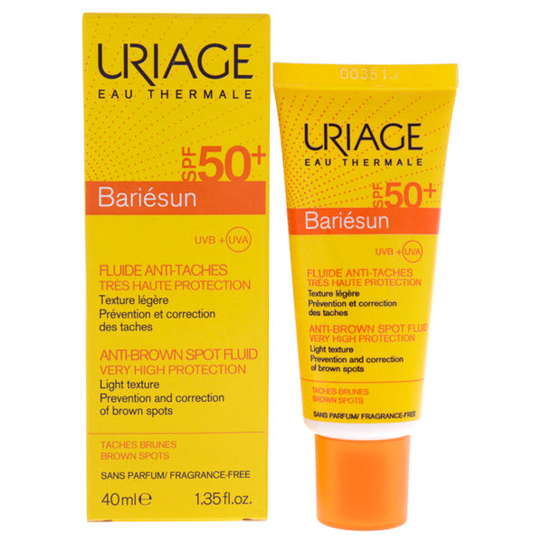 Uriage Bariesun Anti-Brown Spot Fluid SPF 50 by Uriage for Unisex - 1.35 oz Sunscreen