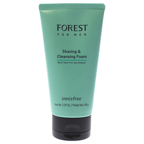 Innisfree Forest For Men Shaving and Cleansing Foam with Black Yeast by Innisfree for Men - 5.29 oz Cleanser