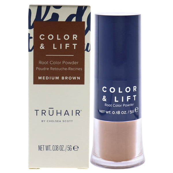 Truhair Color and Lift Root Color Powder - Medium Brown by Truhair for Unisex - 0.18 oz Hair Color