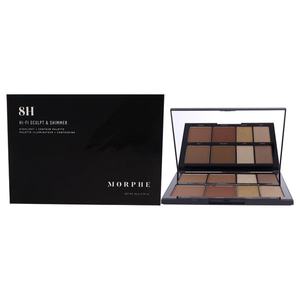 Morphe 8H Lo-Fi Sculpt and Shimmer Palette by Morphe for Women - 0.99 oz Makeup