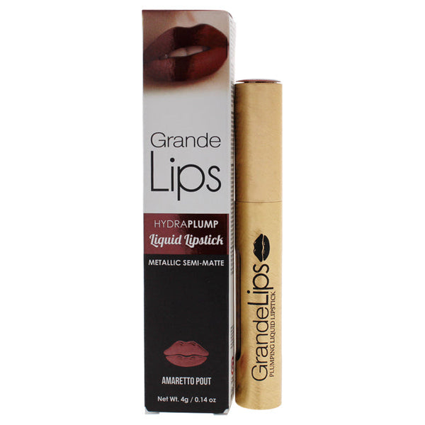 Grande Cosmetics GrandeLIPS Plumping Liquid Lipstick Metallic Semi Matte - Amaretto Pout by Grande Cosmetics for Women - 0.14 oz Lipstick