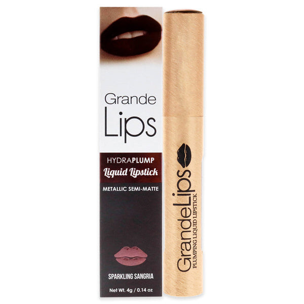 Grande Cosmetics GrandeLIPS Plumping Liquid Lipstick Metallic Semi Matte - Sparkling Sangria by Grande Cosmetics for Women - 0.14 oz Lipstick