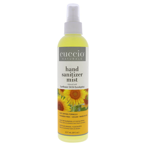Cuccio Hand Sanitizer Mist - Sunflower Oil and Eucalyptus by Cuccio for Unisex - 8 oz Hand Sanitizer
