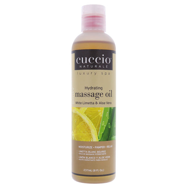Cuccio Hydrating Massage Oil - White Limetta and Aloe Vera by Cuccio for Unisex - 8 oz Oil