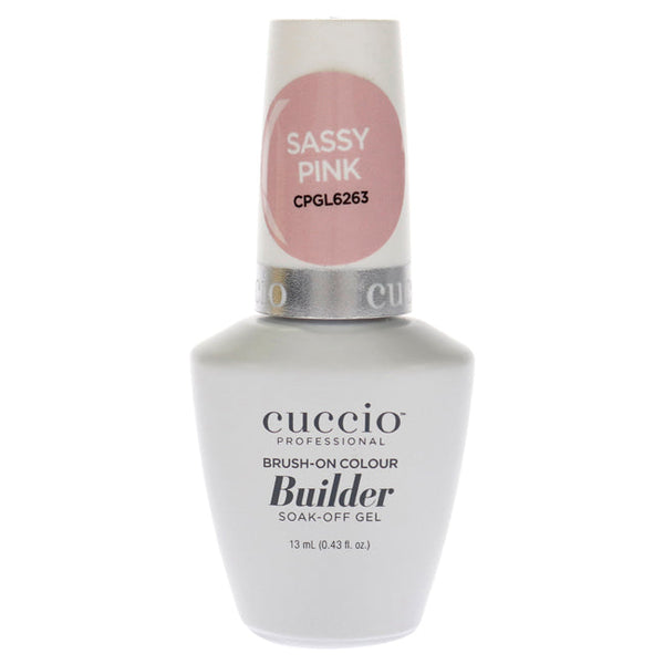 Cuccio Pro Brush-On Colour Builder Soak Off Gel - Sassy Pink by Cuccio Pro for Women - 0.43 oz Nail Polish